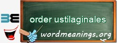 WordMeaning blackboard for order ustilaginales